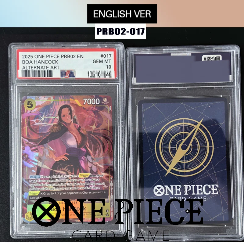 Cartão de Avaliação em Inglês DIY 2025 One Piece Prb02-Premium Booster - One Piece Card The Best - Vol.2 # Cartão de Arte Alternativa Boa Hancock 017