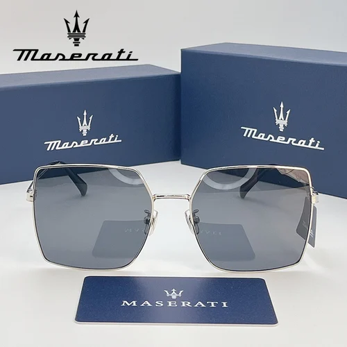 Imagen 2 del producto MASERATI lente polarizada oficial UV400 conducción pesca película TAC antideslumbrante para gafas de sol hombres mujeres plata gris oro