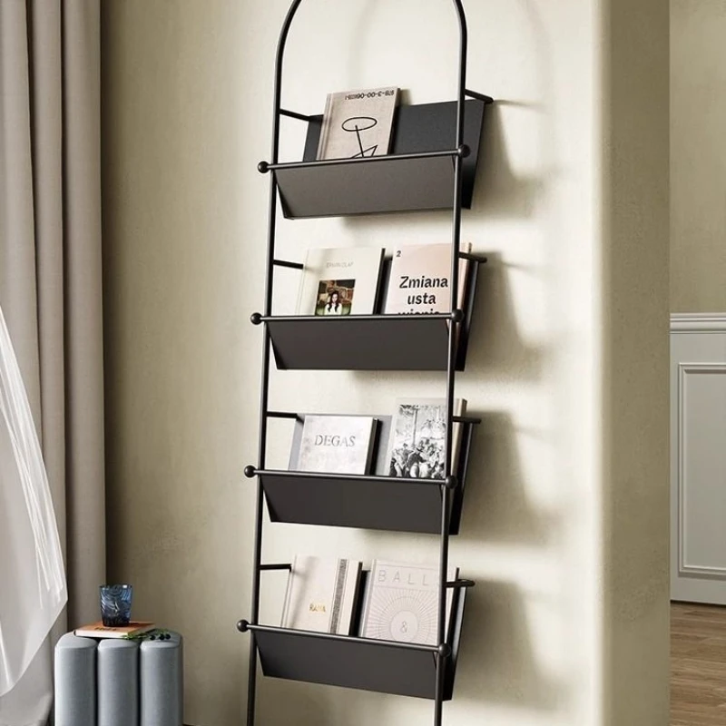 Black medieval Internet celebrity bookshelf Bookshelf Display shelf Shelf