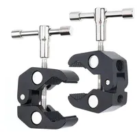 Magic Arm Clip Ballhead Clamp Double Ball Adapter Shoe Mount Adapter Tripod Monopod Clip for Monitor Led Light 1/4\