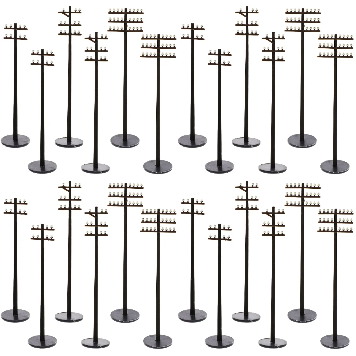 

4 Pack The Black Phone Micro Landscape Telephone Pole Scenery Telegraph Poles Plastic Models Vintage Scenario Miss