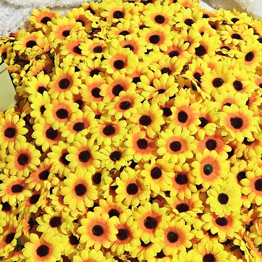 100 Stück künstliche Blumen, Gänseblümchen, künstliche Chrysanthemen, Heimdekoration, Design, Heimdekoration und Hochzeitsdekoration – Detail 1