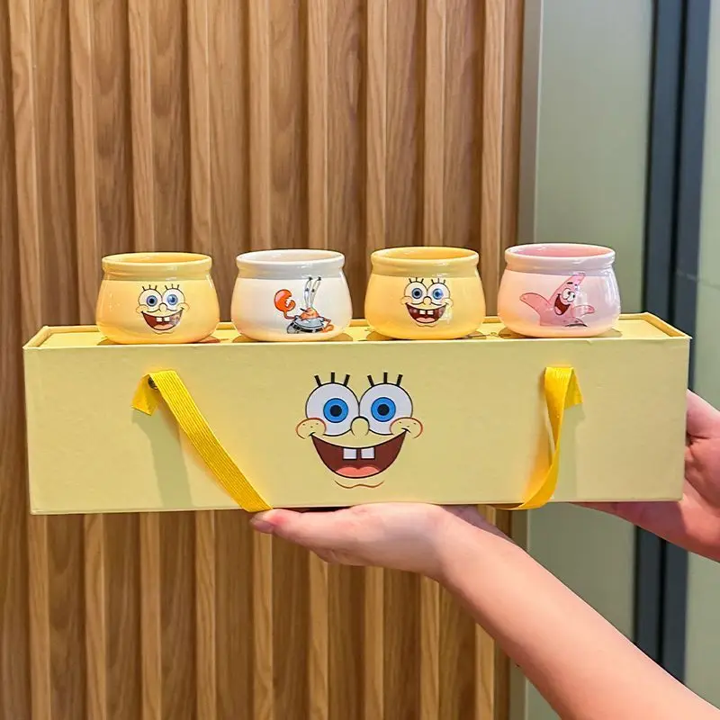 Anime cartoon cute ceramic tea cup gift box set, housewarming new home birthday gift with souvenirs