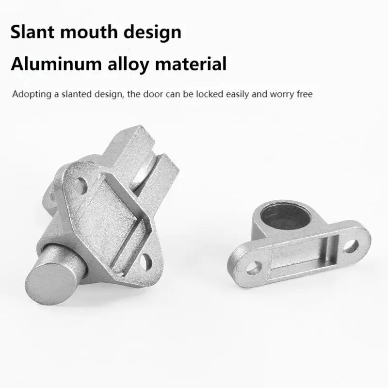 Broche automatique à ressort en alliage d'aluminium, 1 pièce, porte coulissante et fenêtre, fermeture automatique, boucle de verrouillage de fenêtre à battants