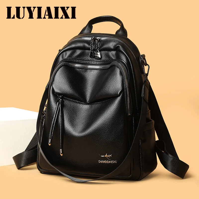 

Многофункциональный женский рюкзак из высококачественной искусственной кожи, роскошный дизайнерский брендовый рюкзак для женщин, дорожная сумка-рюкзак