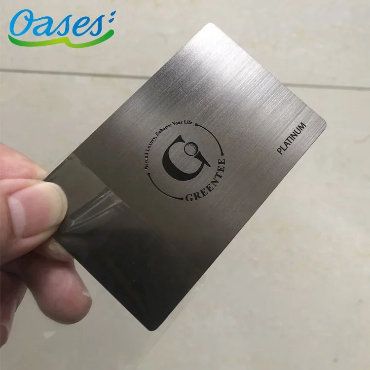 Customized query 2025 Factory Wholesale Gift Advertising Use Free Surface Etching Brush Gunmetal Business Cards for a Polished D