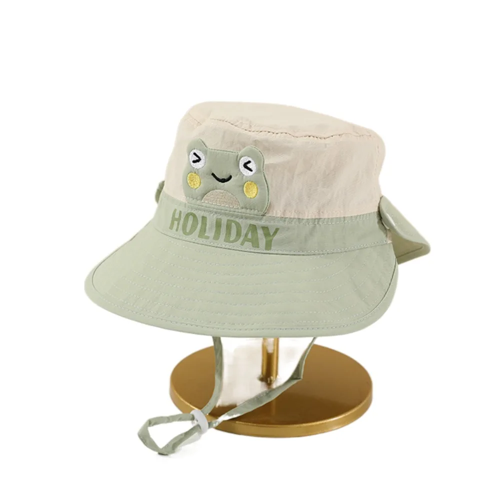 

Корейский стиль, кепка с широкими полями, дышащая, быстросохнущая детская солнцезащитная шляпа, уличная одежда с мультяшными животными, детская шаль, шляпа от солнца