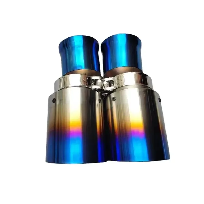 For McLaren 720S High Performance Racing Titanium Exhaust Tip Aftermarket Upgrade Part with Connector Pipe Blue Burnt Finish