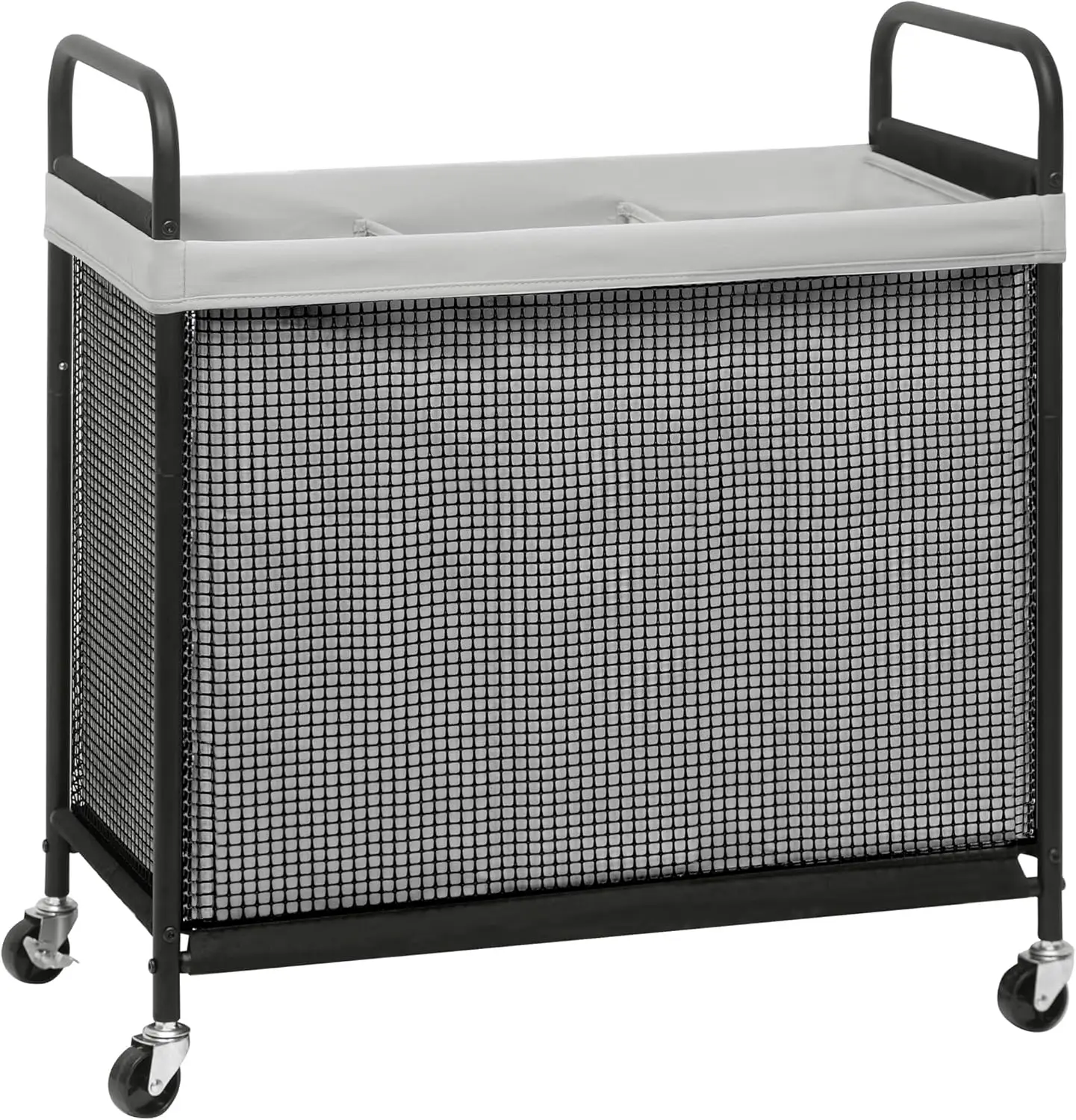 

3-Section Rolling Laundry Hamper with Wheels, Removable Bags, 120L Capacity for Easy Sorting and Storage in Bedroom or Bathroom