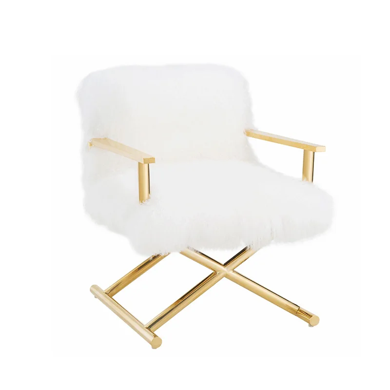 Modern simple special-shaped designer imitation wool single sofa chair living room study villa balcony leisure chair