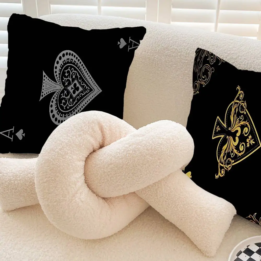 Ace of Spade Personalized Pillow Cover Kids Bedroom Wild Party Decor Pillowcase kid Birthday shower Gift