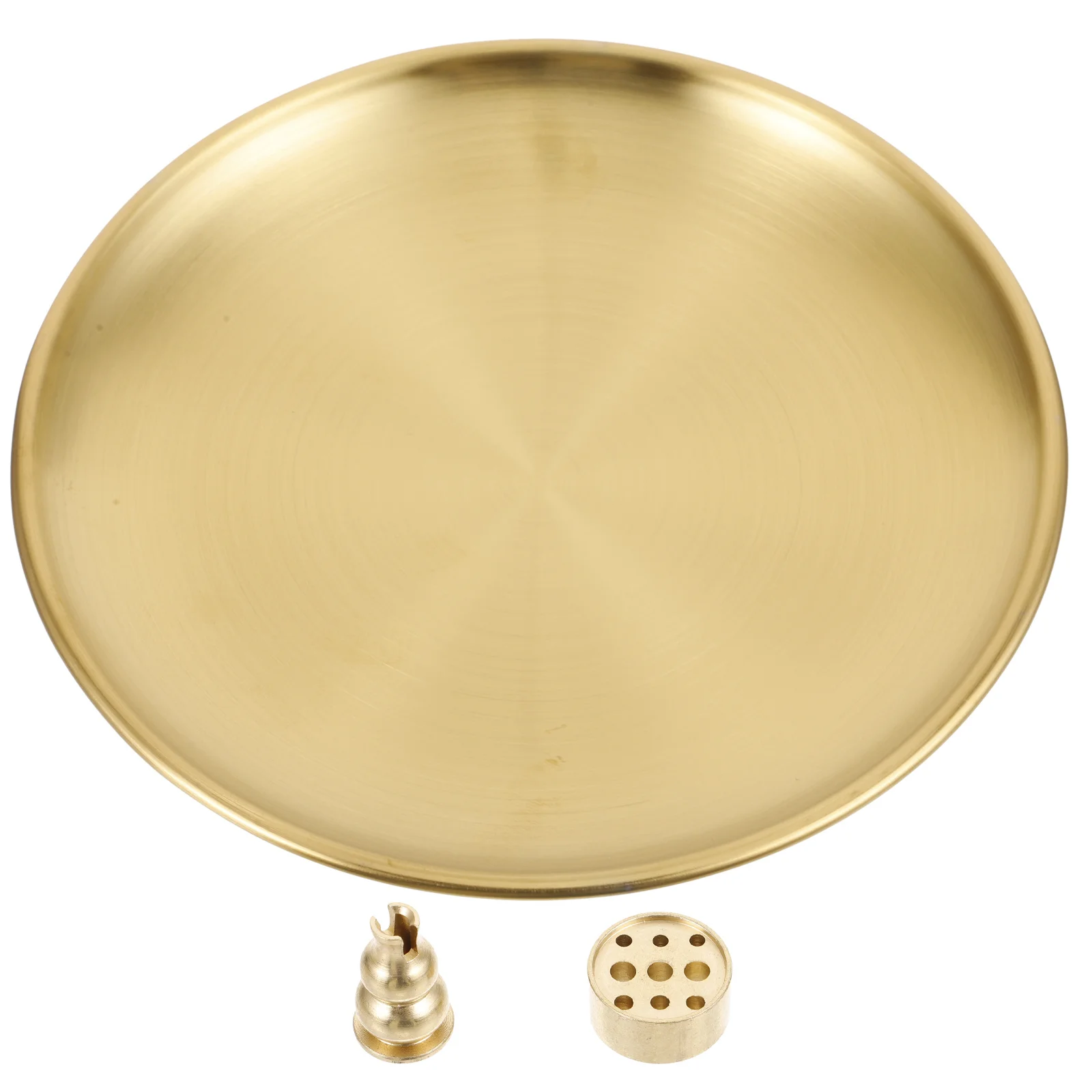 

1 set 1 Set Of Retro Incense Holder Vintage Stick Incense Burner Desktop Aroma Tray Table Decoration Brass Plate Home Furnace