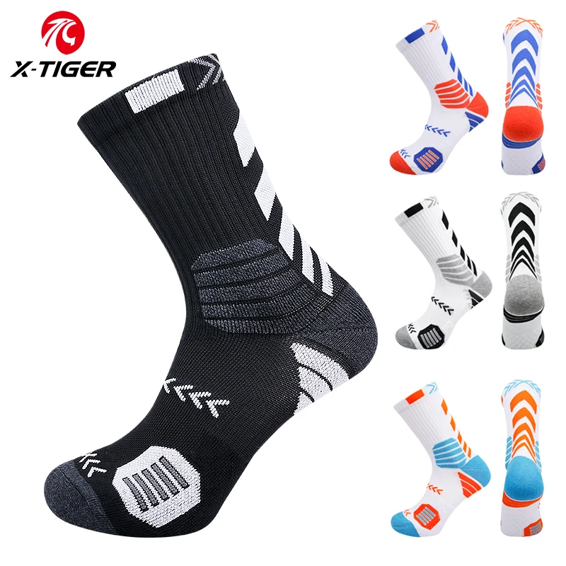 X-TIGER Sports Socks Breathable Cotton Aero Socks Mens Bicycle Sport Running Camping Hiking Football Basketball Socks