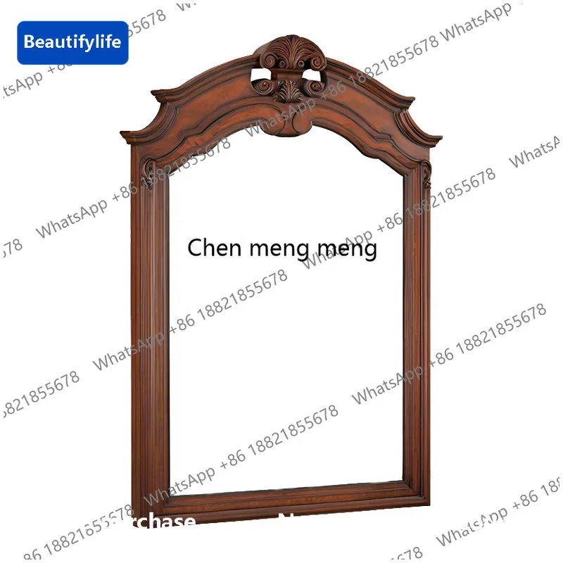 b567 Chinese retro makeup mirror, home homestay bathroom, high-definition bathroom mirror, wall hanging toilet mirror