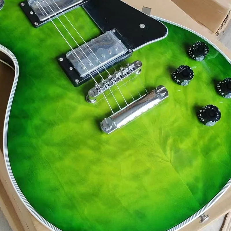 

Custom Electric Guitar,Green Guitar，Made in China, free delivery