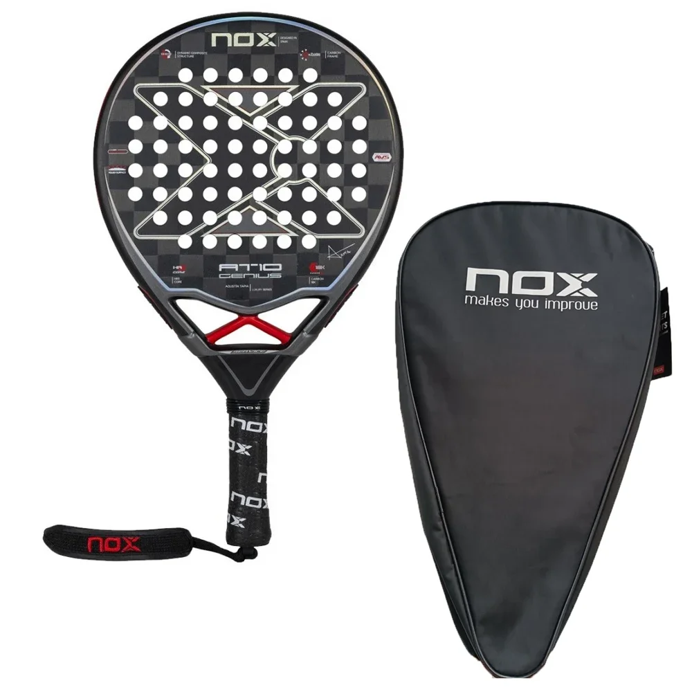 2024 New Pala Padel Paddle Tennis Racket Soft Face Carbon Fiber Soft EVA Face Sports Racquet Outdoors Equipment