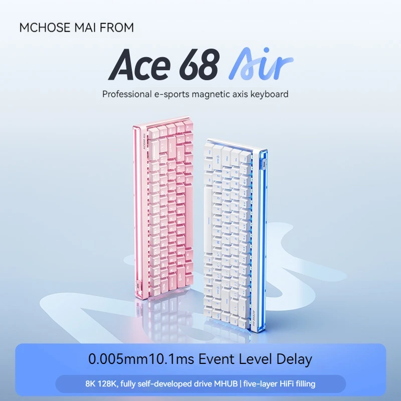 Mchose Ace68 Air Magnetic Axis Mechanical Keyboard for Esports Low Latency Wired Customized Gaming Keyboard for Office Use
