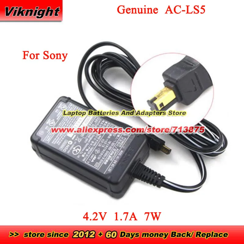 Genuine AC-LS5 AC Adapter 4.2V 1.7A for Sony DSC-WX1 DSC-P150 P120 P100 DSC-W90 W30 W290 W270 DSC-P72 DSC-TX9C cyber–Shot CAMERA