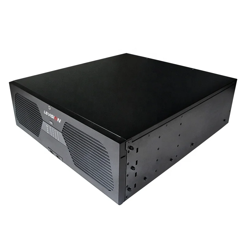 LS VISION H.265 64 Channel 256M Bandwidth Alarm IP Camera Network Video Recorder 1080P 3MP 5MP 64CH Nvr Support 16 SATA/1 ESATA