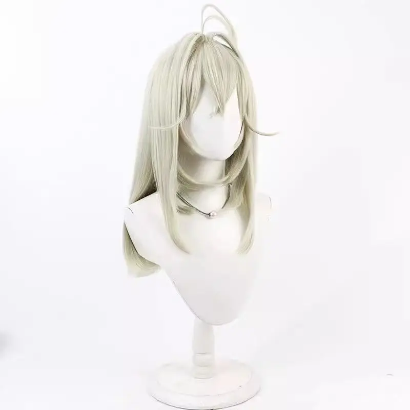 Moriya Ruruka Cos Wig Light Green Long Straight Anime Cosplay Wig With Bangs Heat Resistant Synthetic Hair For Halloween Party