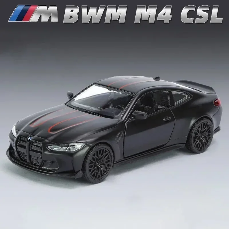 Coche de aleación BMW M4 CSL M4, vehículo de juguete fundido a presión, modelo de coche a escala en miniatura, 1:36