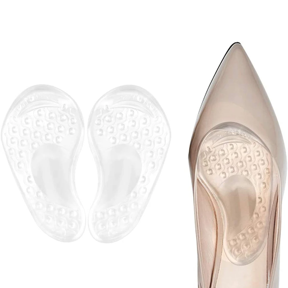 

Silicone Massage Insole 2 Pairs High Heel Front Half Shoe Pads Foot Care Insoles Soft Gel Relieve Pain Support