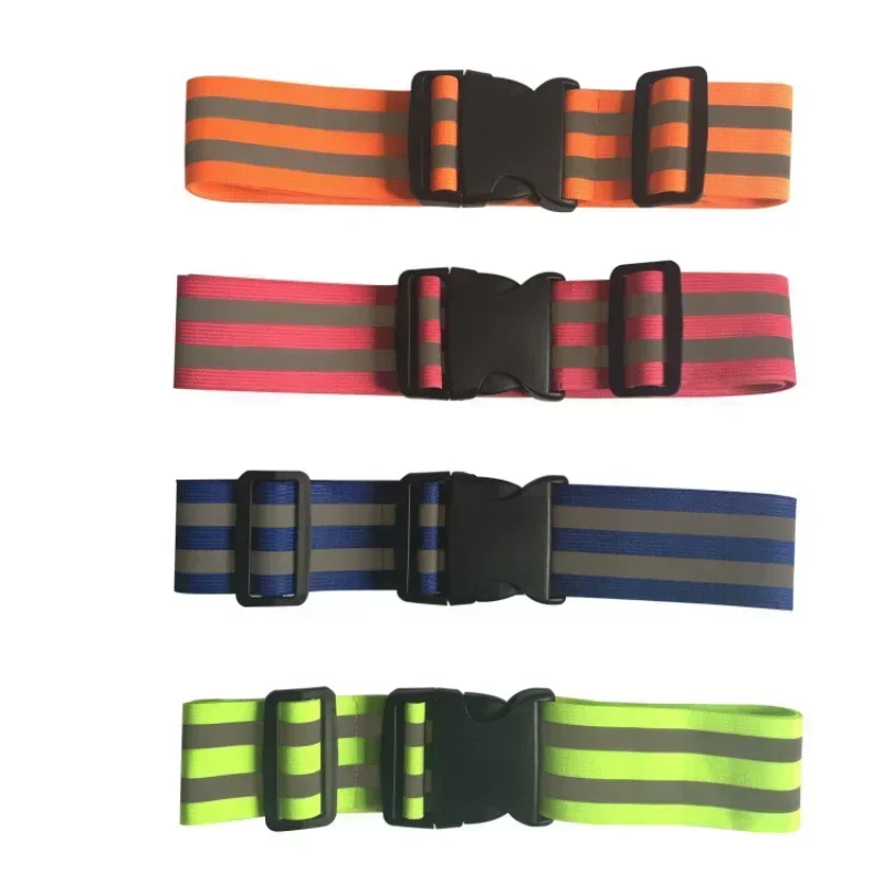 Reflective Band for Running High Visible Night Safety Gear for Arm Wrist Waist Ankle Adjustable Elastic Safety Reflective Belt