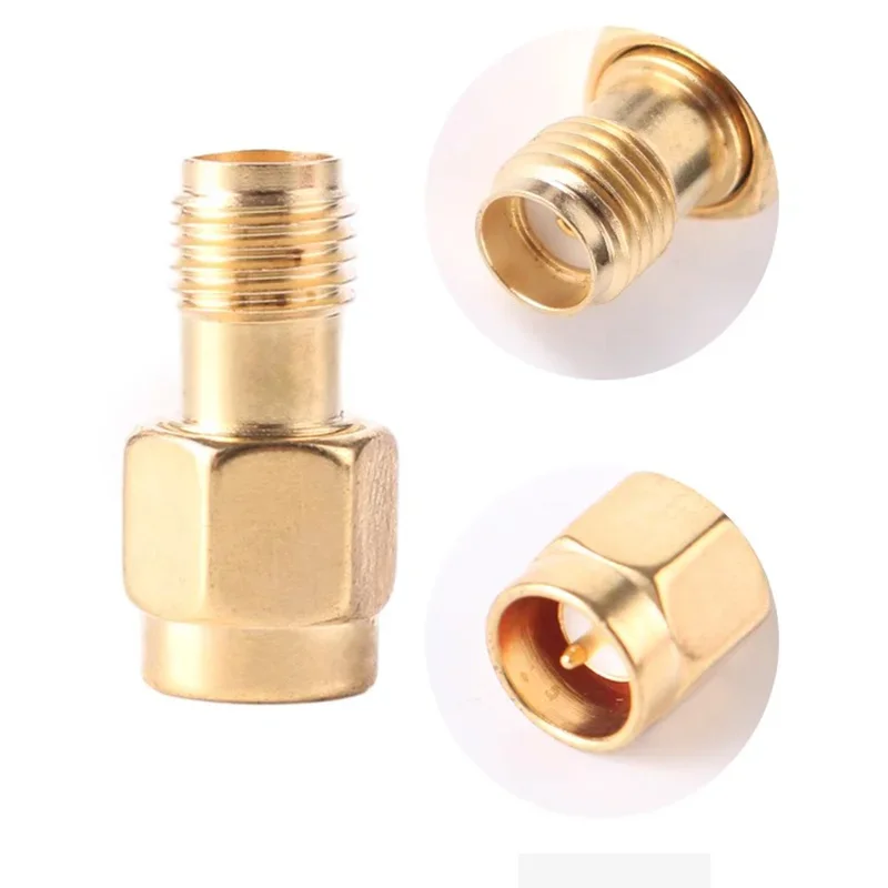 5/20/100PCS RP-SMA To SMA Connector Male Plug Female Jack Slide-on Straight RF Coax Adapter SMA Female To SMA Male Connector