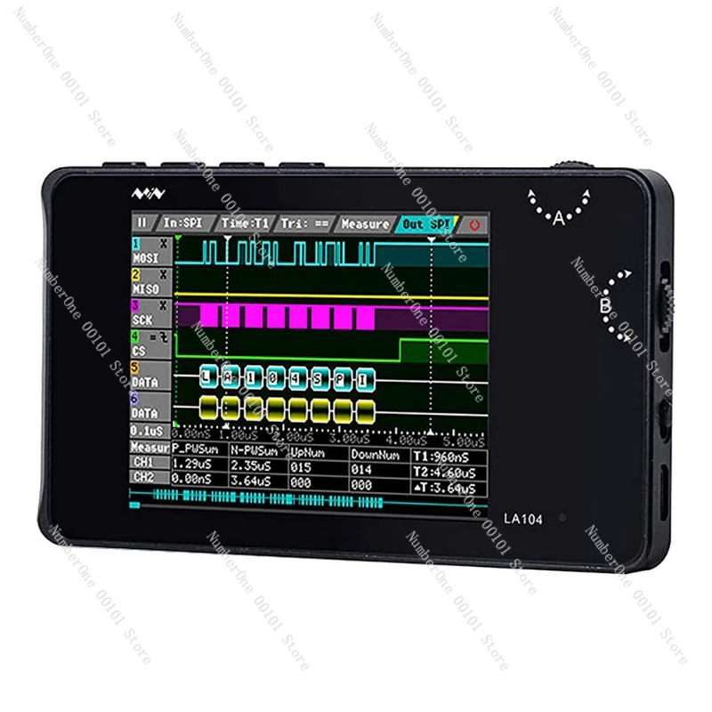 

LA104 Logic Analyzer Pocket Size Handheld SPI I2C UART 100Msa/S Max Sampling Rate