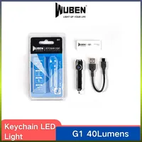 WUBEN G1 Mini LED Keychain Flashlight USB Rechargeable Light 40 lumens IP65 Waterproof EDC Torch Light for Outdoor