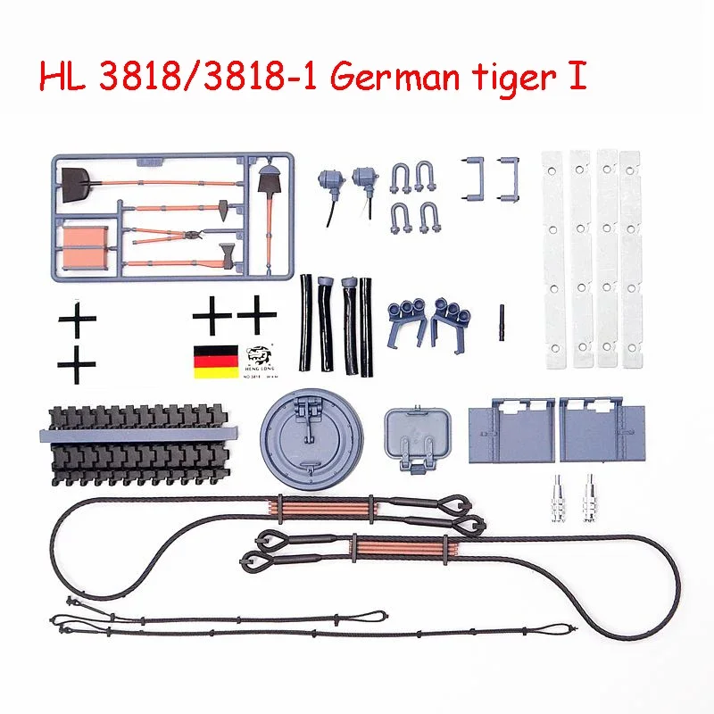 HENG LONG 3818/3818-1 RC tank German tiger I 1/16 spare parts No. full plastic parts  ticker mudguard rope