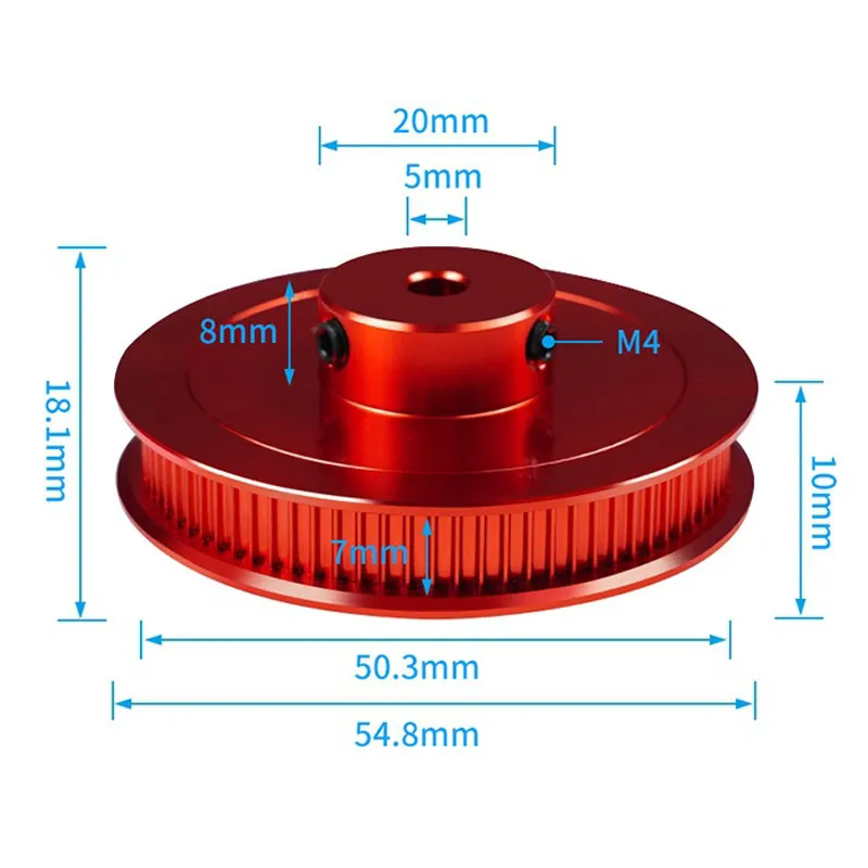 3D Printer Accessory GT2 80 Tooth Synchronous Wheel