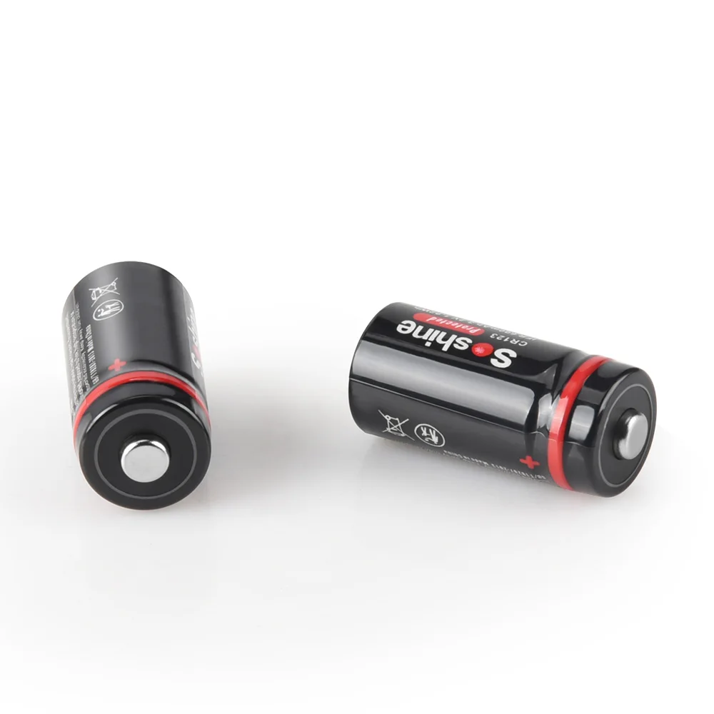 Soshine akumulator 3.2V LiFePO4 z chronioną baterią 3.2V 600mAh RCR123 16340 akumulatory LiFePO4 1000 cykl rozładowania