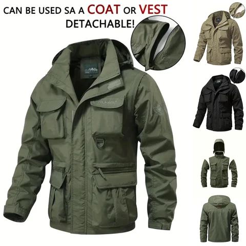 2025 New Spring Autumn Men Tactical Jacket US Army M65 Military Field Jacket Trench Coats Hoodie Casaco Masculino Windbreaker