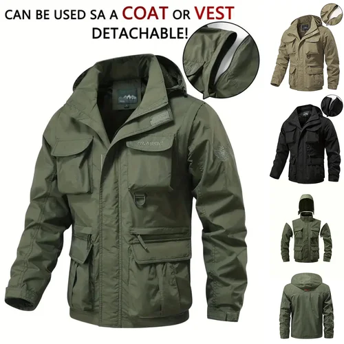 2025 nueva primavera otoño hombres chaqueta táctica ejército de EE. UU. M65 chaqueta de campo militar gabardinas con capucha Casaco Masculino rompevientos