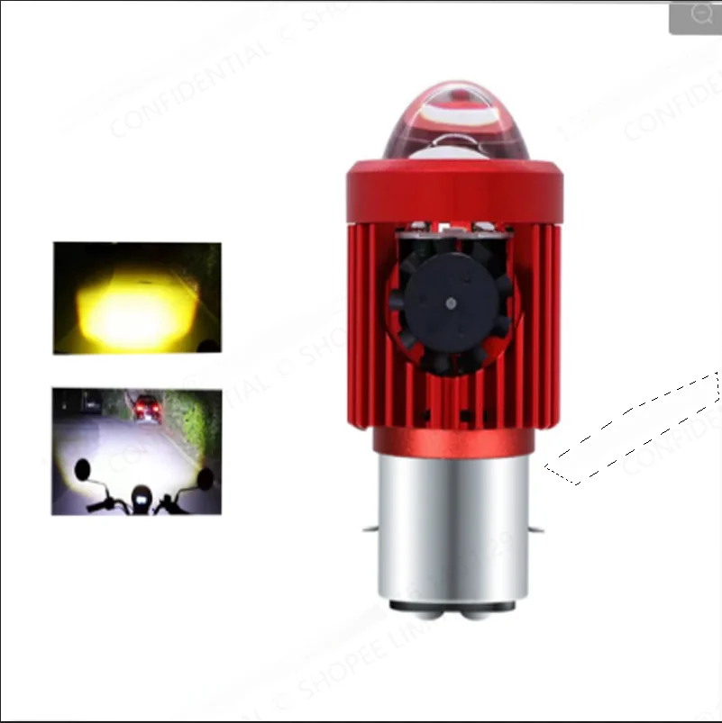 10000LM H4/H6 12 فولت LED دراجة نارية المصباح لمبة موتو الأضواء CSP عدسة أبيض أصفر مرحبا لو مصباح سكوتر اكسسوارات أضواء الضباب