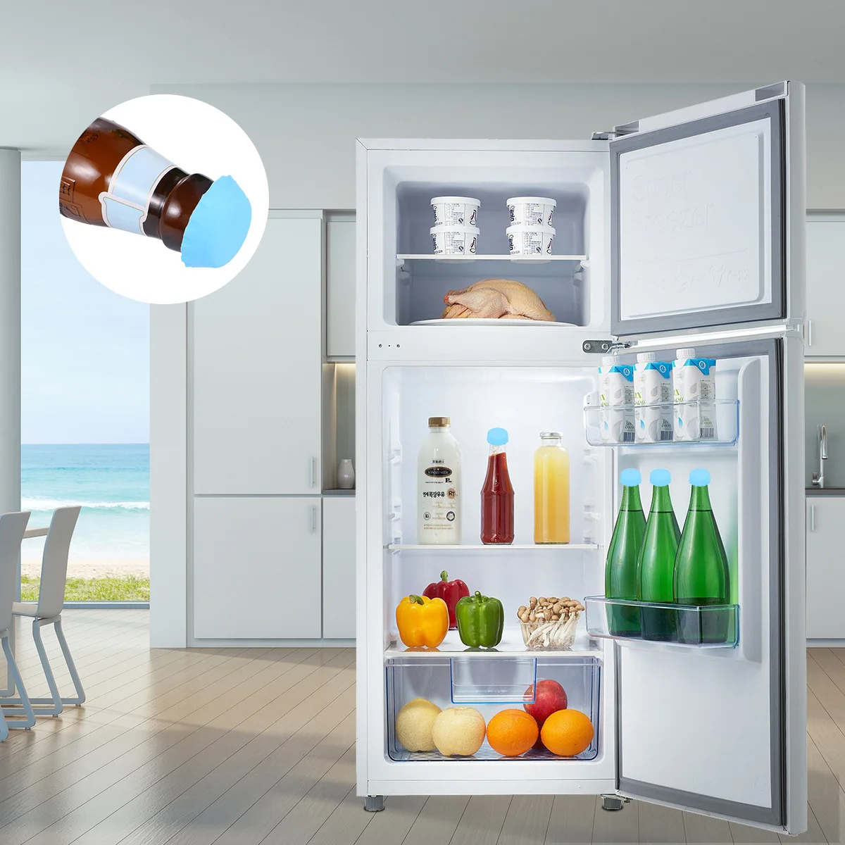 

6Pcs Safe Silicone Beer Bottle Caps Flexible and Secure for Beverage Bottles Bottle Cap Silicone Beer