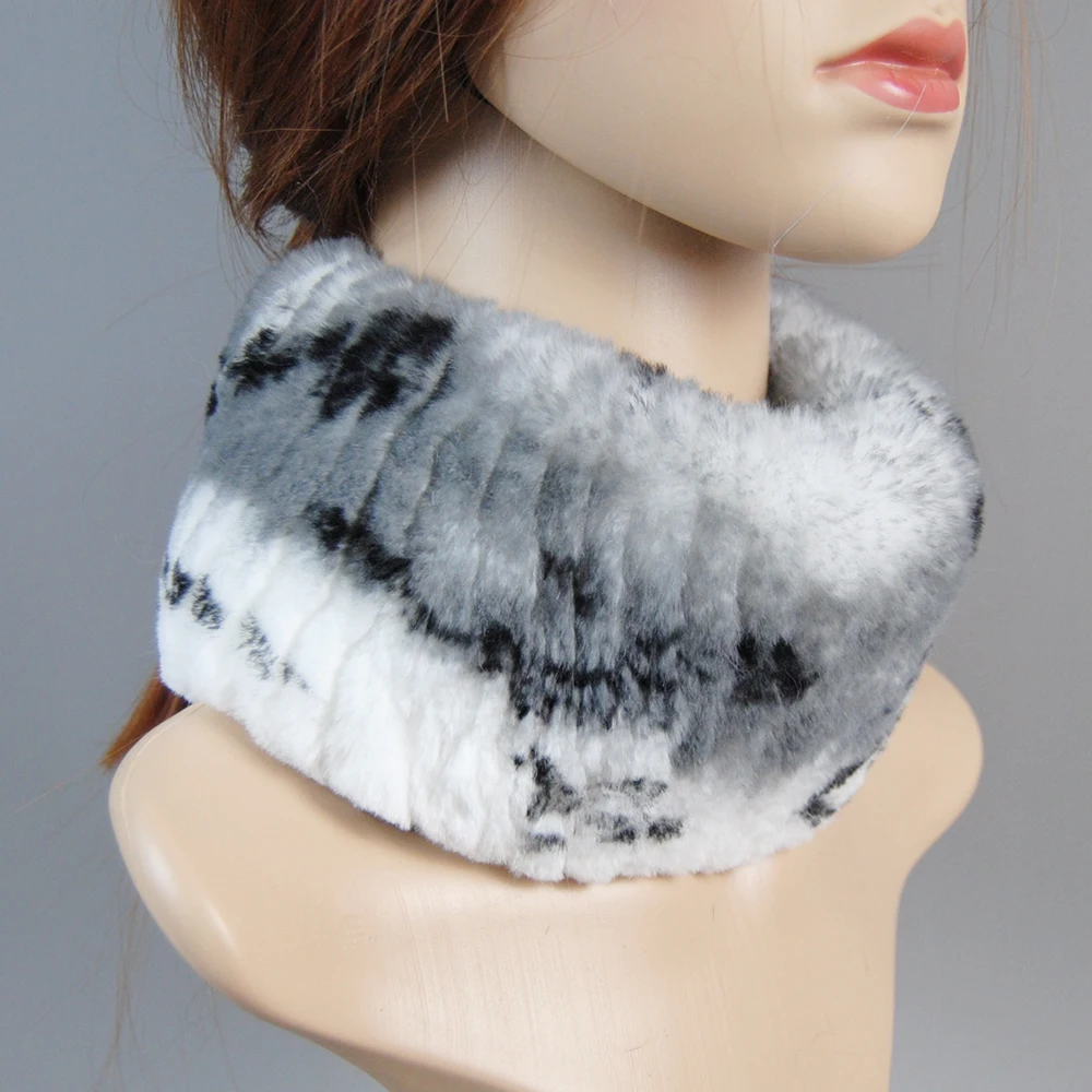 New Winter Fur Headbands For Women Knitted Rex Rabbit Fur Scarf For Women Real Fur Head Wrap Ear Warmer Newest Fashion Hairband