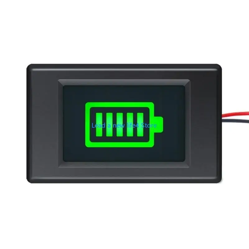 Y55E Indicador capacidade da bateria DC5-50V Ácido chumbo Lithium LIFEPO4 Voltímetro motocicleta