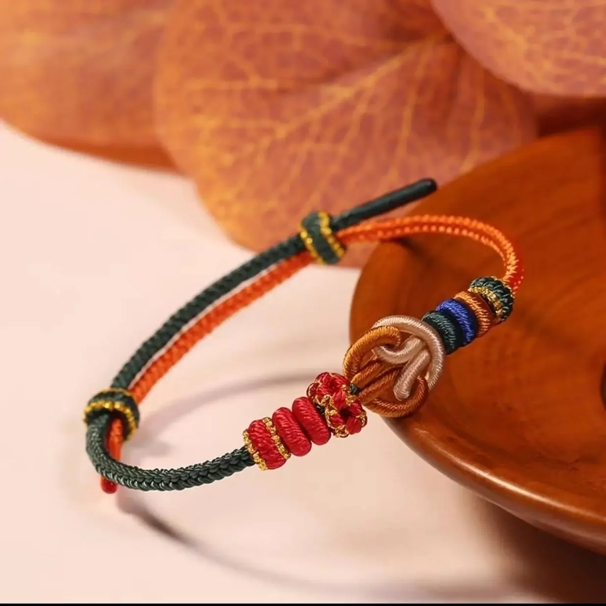 Original Handmade Woven Shengshi Qiankun Knot Bracelet Couple's Bracelet Ins Gift Lucky Wearing Jewelry Diy Adjustable Hand Rope