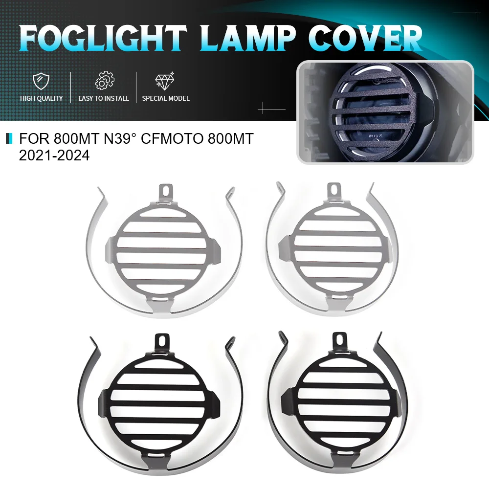 

For CFMOTO 800MT N39° CFMOTO 800MT 2021-2023 2024 Motorcycle Light Protector Guards Metal Foglight Lamp Cover Accessories