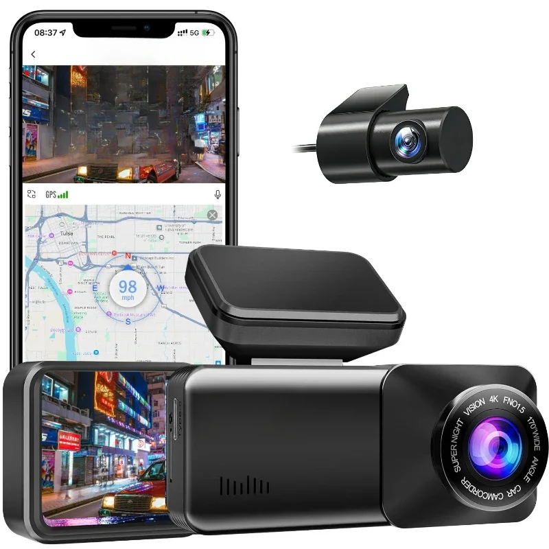 Driving recorder night vision high definition 4k button type, motion detection, loop video, collision sensing