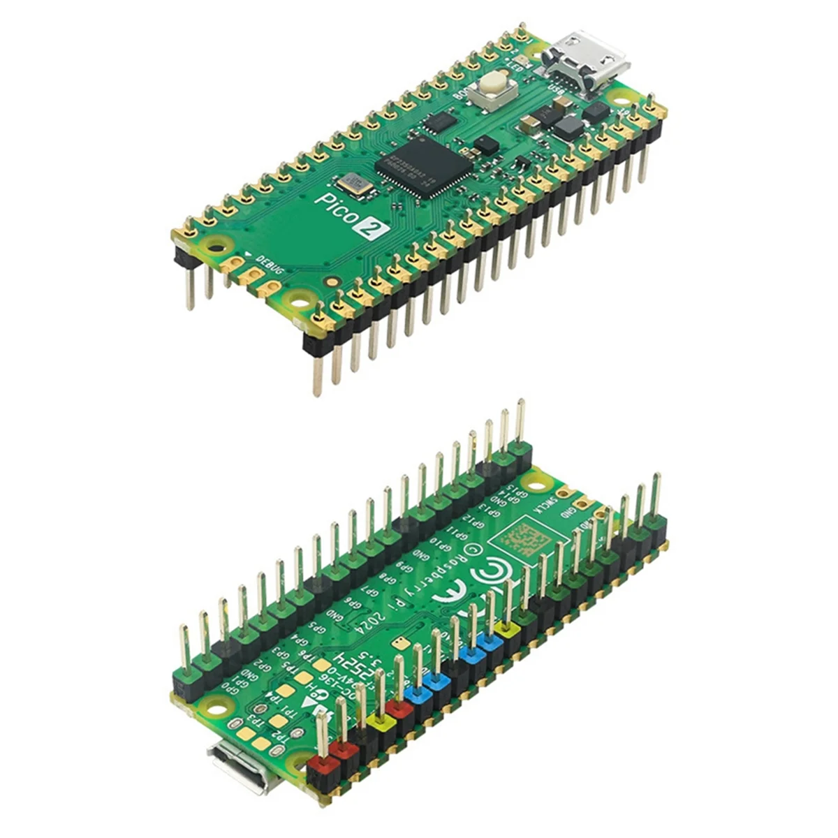 Verkauf 20-poliger GPIO-Header-Adapter, 2,54 mm Rastermaß, zweireihig, Farbstift-Header für Raspberry Pi PICO W Entwicklungsboard