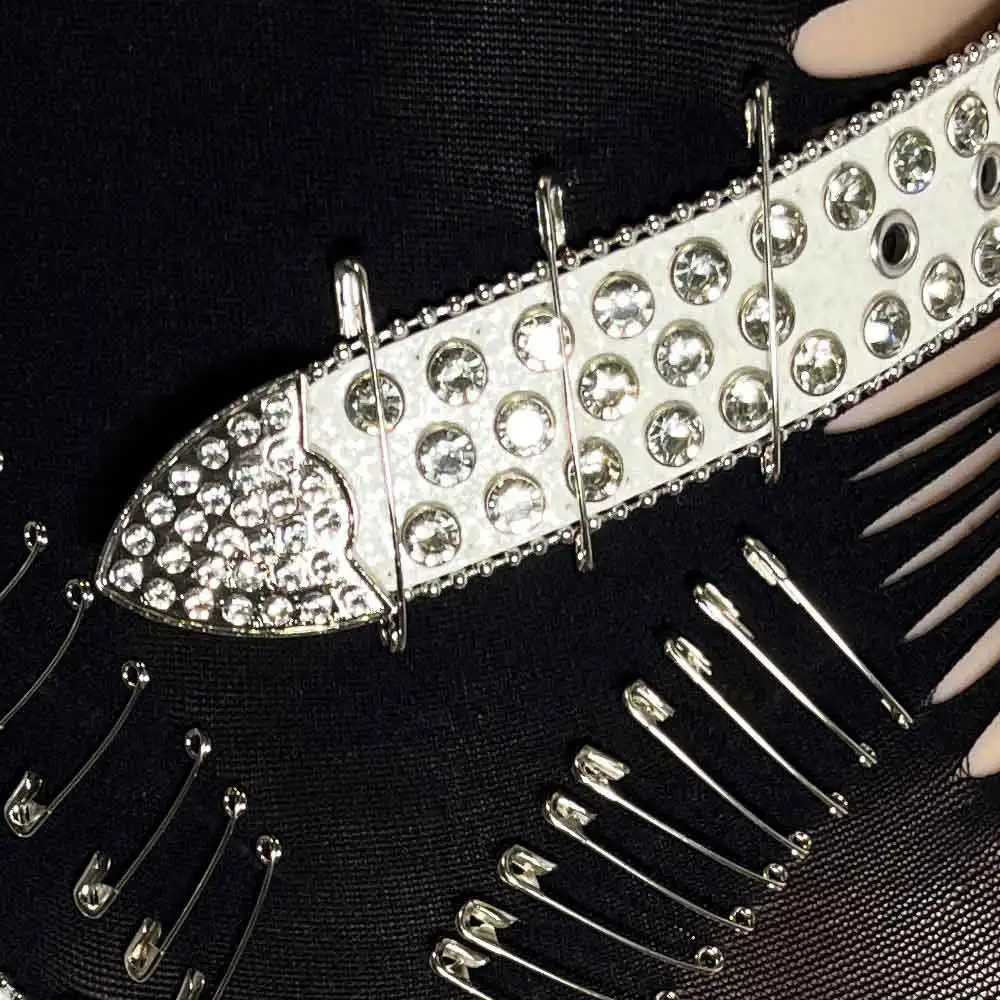 Harajuku e-girls coeur fait à la main Eco Y2K hauts Punk Rock Grunge chaîne Goth adolescent fée ceintures bricolage robe gothique années 90 Kawaii Emo