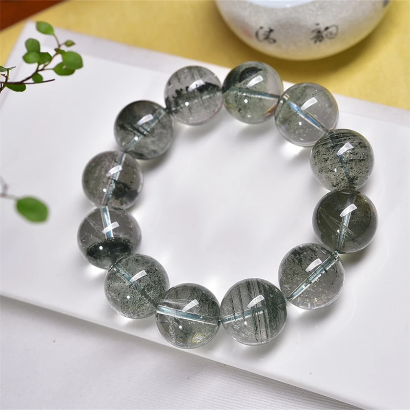 19MM Natural Green Garden Quartz Bracelet Crystal Reiki Healing High Quality Gemstone Fashion Jewelry 1PCS