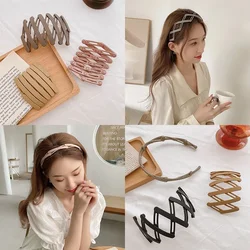 Convenient Foldable Solid Plastic Hairband For Women Girls Travel Stretchable Headband Hair Head Band Novelty Hair Accessories