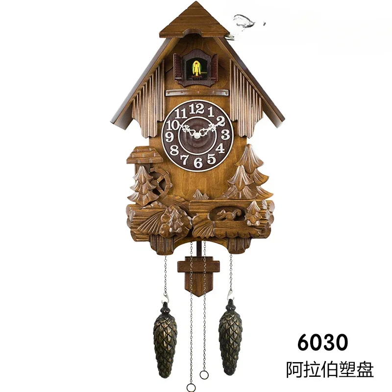 

cuckoo clock quietly painted retro European wall clock