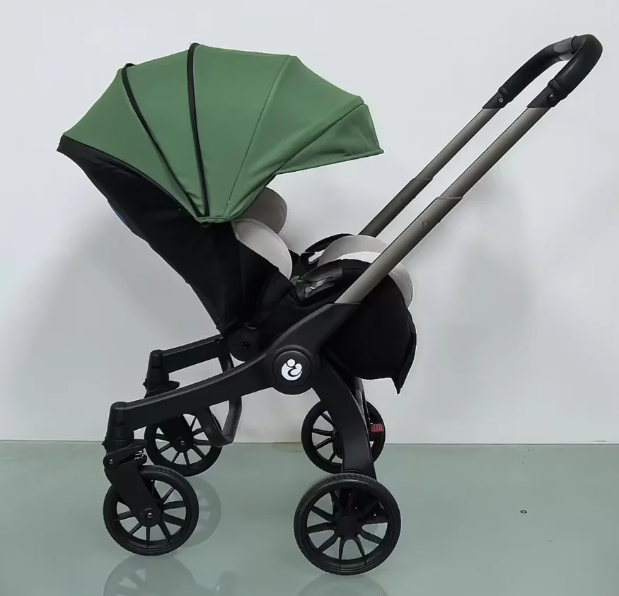 EU op voorraad 4-in-1 kinderwagen, multifunctionele kinderwagen opvouwbaar met autostoeltje, babyautostoeltje, draagbare kinderwagen 3-in-1