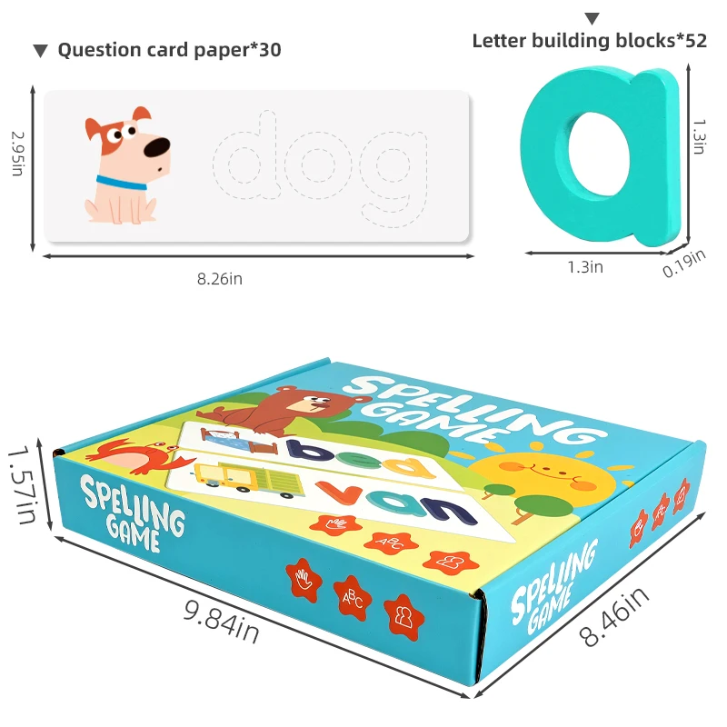 Quebra-cabeça de alfabeto de madeira montessori-brinquedo de aprendizagem de letras e números para crianças jogo de treinamento de pensamento lógico educacional de palavras em inglês