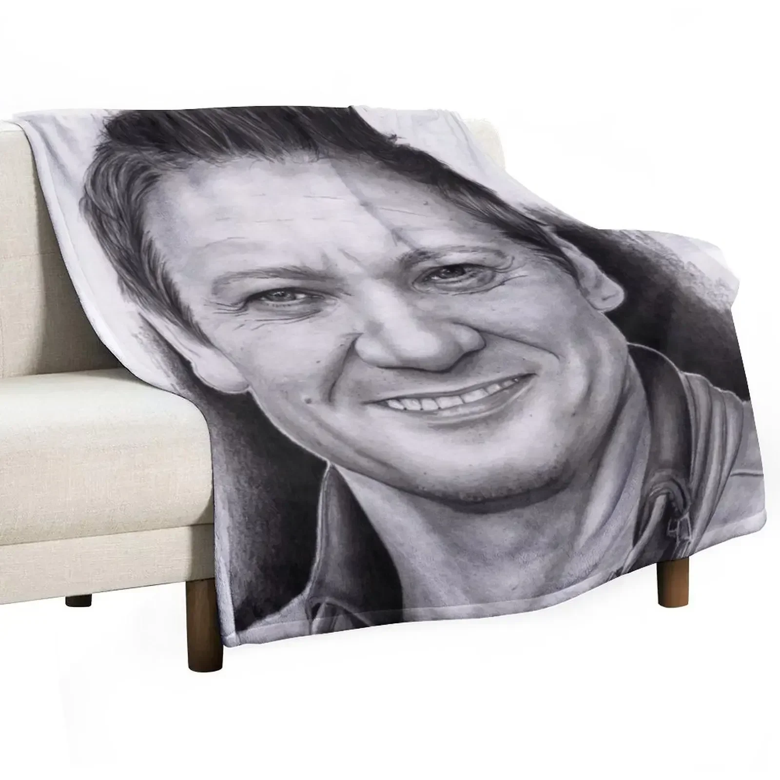 

Jeremy Renner Throw Blanket Bed sofa bed Luxury Designer Soft Plaid Blankets